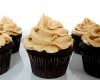 Dark Chocolate Cupcakes with Peanut Butter Frosting