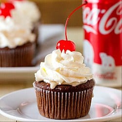 Cherry Coke Float Cupcakes