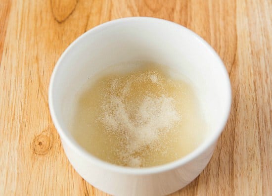 Homemade American Cheese: Softening gelatin