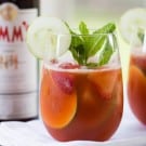 Strawberry Pimm's Cup Cocktail