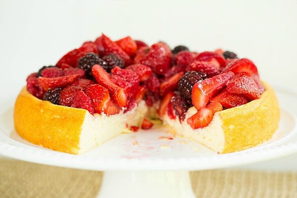 Ricotta Cake with Mixed Berries by @browneyedbaker :: www.browneyedbaker.com