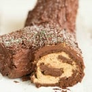 Yule Log (Bûche de Noël) with Espresso Mascarpone Filling