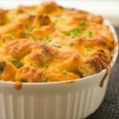 Cheesy Bacon, Mushroom & Spinach Breakfast Strata