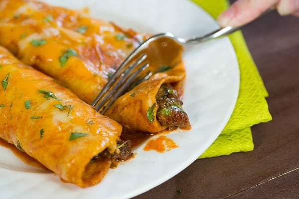 Beef Enchiladas | browneyedbaker.com #recipe #mexican