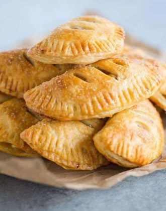 Apple Hand Pies - A super flaky pastry crust filled with cooked apples!