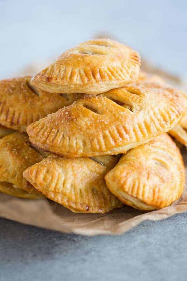 Apple Hand Pies - A super flaky pastry crust filled with cooked apples!