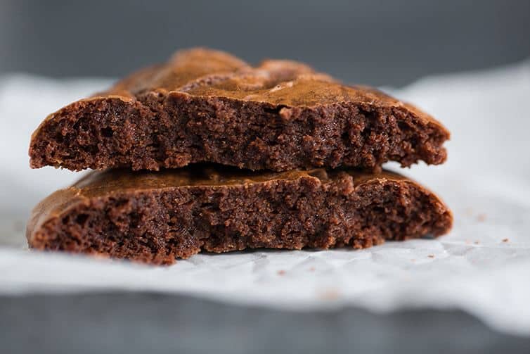 An inside look at the dense and fudgy Better-Than-Brownies Chocolate Cookies