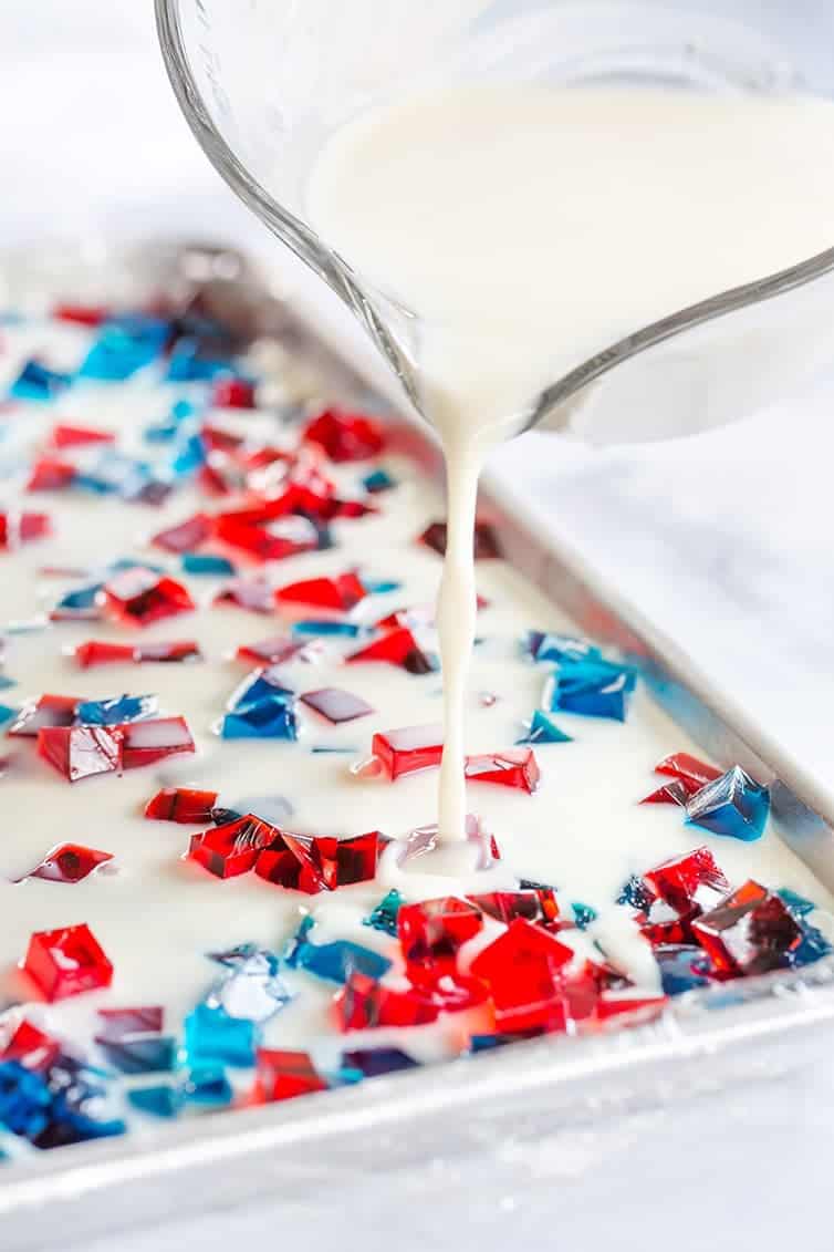 Red, White & Blue Jello Stars in the works!