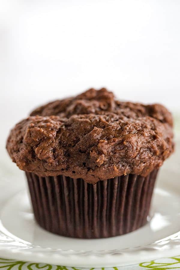 Triple Chocolate Chunk Muffins - The perfect excuse for eating chocolate for breakfast! | browneyedbaker.com
