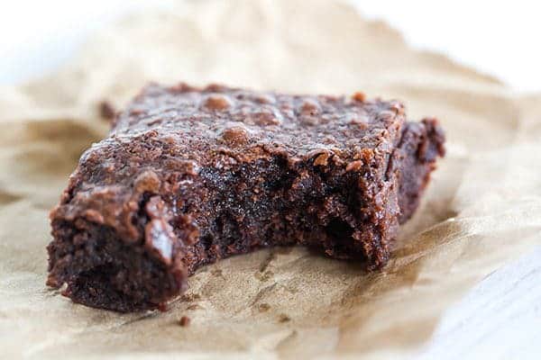 These homemade brownies have all of the great texture and flavor of box-mix brownies, without any of the processed ingredients.