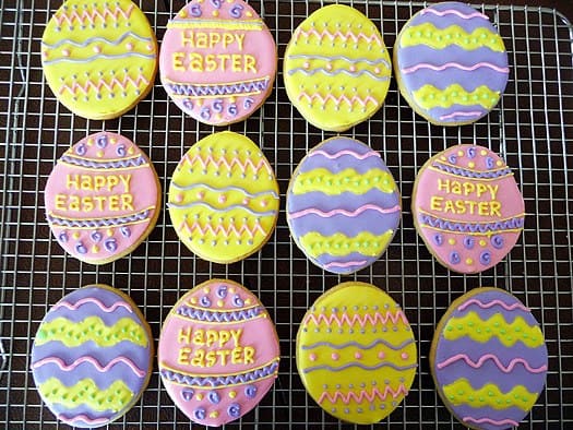 Easter Egg Sugar Cookies - Brown Eyed Baker