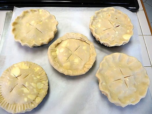 Peach Pie Tartlets - ready for the oven