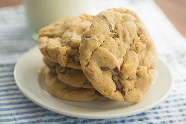 Salted Peanut Butter Cup Chocolate Chip Cookies :: Top 10 List: Favorite Cookie Recipes | browneyedbaker.com