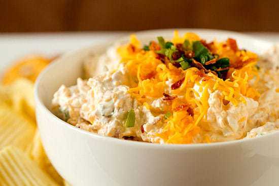 Top 10 Best Appetizer Recipes >> Loaded Baked Potato Dip | browneyedbaker.com