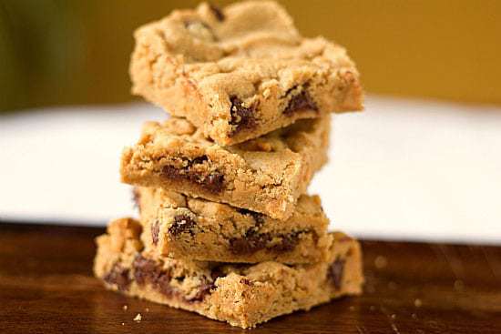 Top 10 Best Bar Recipes >> Peanut Butter Chocolate Chip Cookie Bars | browneyedbaker.com