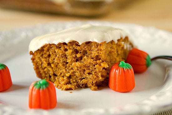 Top 10 Best Bar Recipes >> Pumpkin Bars with Cream Cheese Frosting | browneyedbaker.com