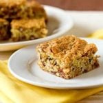 Date bar on a white plate.