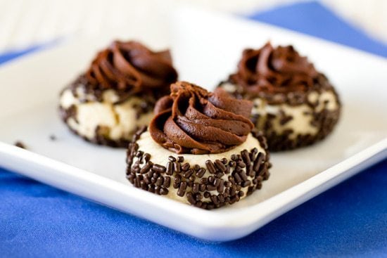 Chocolate Sprinkle Thumbprint Cookies