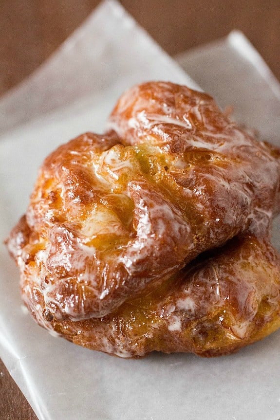 Apple Fritter Doughnuts | Brown Eyed Baker