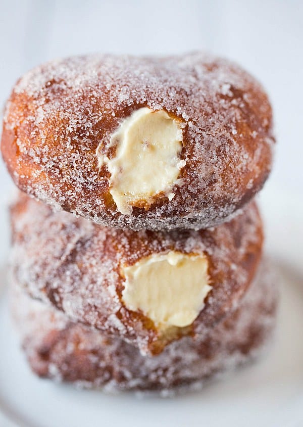 Vanilla Cream-Filled Doughnuts