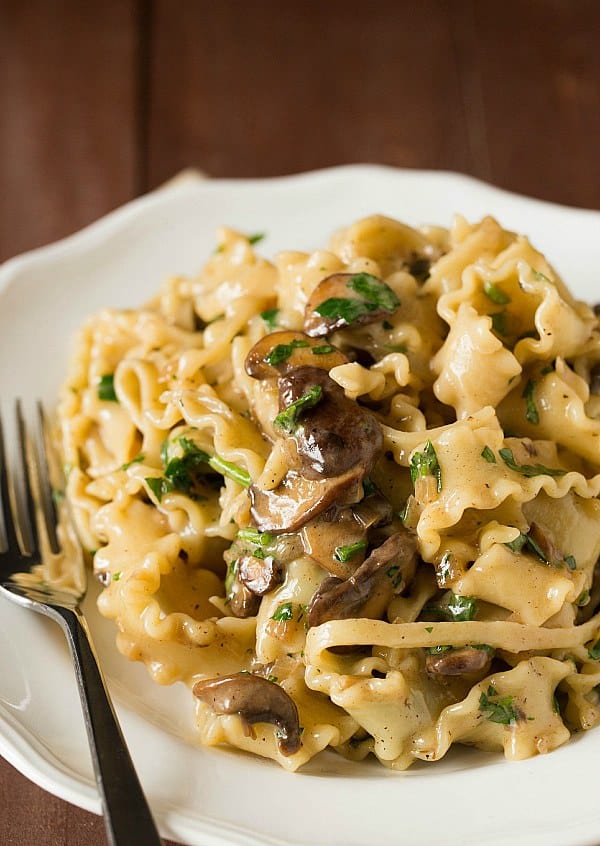 Creamy Mushroom-Fontina Pasta