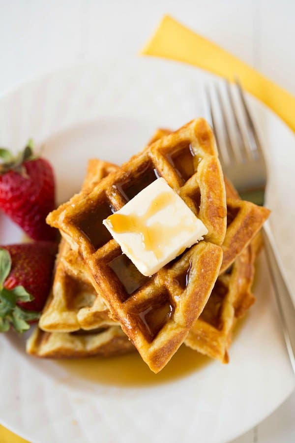 Classic Buttermilk Waffles | Brown Eyed Baker