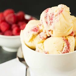 White Chocolate Raspberry Swirl Ice Cream