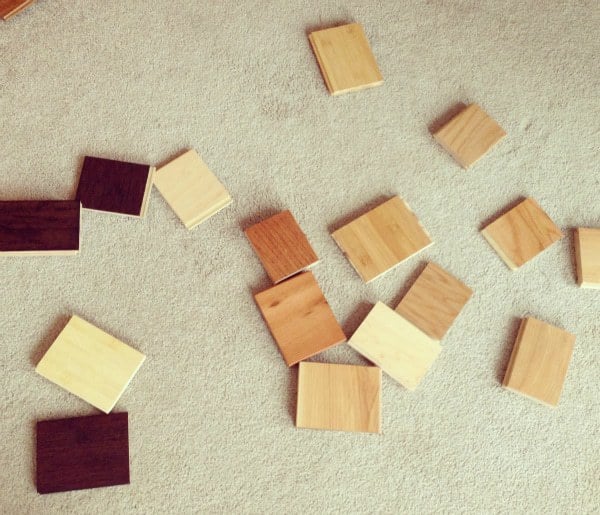 Hardwood floor samples