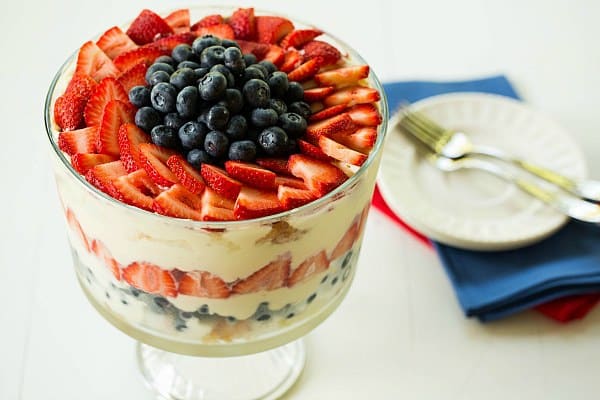 Red, White & Blue Berry Trifle by Brown Eyed Baker :: www.browneyedbaker.com