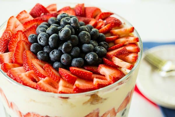 Red, White & Blue Berry Trifle by Brown Eyed Baker :: www.browneyedbaker.com