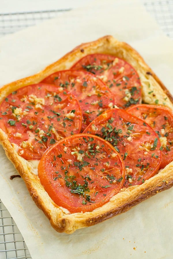 Tomato and Mozzarella Tart by @browneyedbaker :: www.browneyedbaker.com