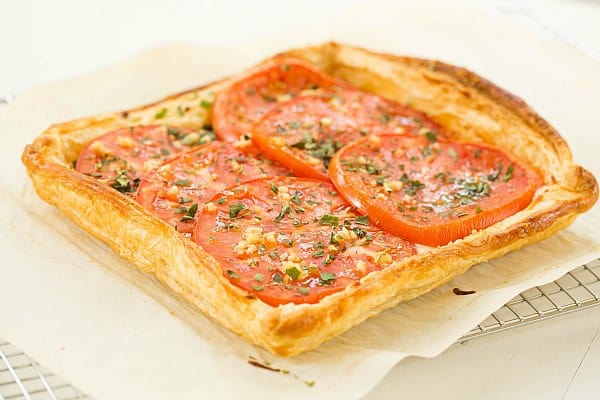 Tomato and Mozzarella Tart by @browneyedbaker :: www.browneyedbaker.com