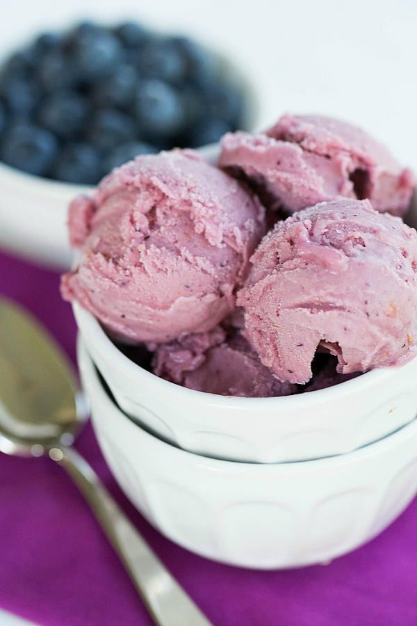 Blueberry Buttermilk Sherbet by @browneyedbaker :: www.browneyedbaker.com