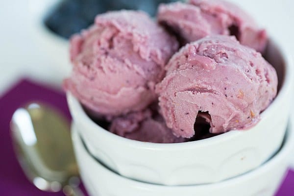 Blueberry Buttermilk Sherbet by @browneyedbaker :: www.browneyedbaker.com