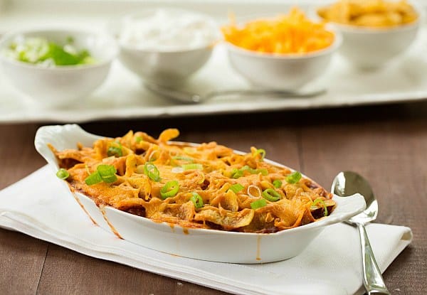 Frito Pie Recipe by @browneyedbaker :: www.browneyedbaker.com