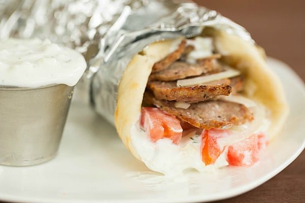 Greek Lamb Gyros with Tzatziki Sauce by @browneyedbaker :: www.browneyedbaker.com