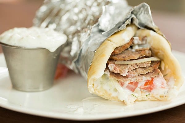 Greek Lamb Gyros with Tzatziki Sauce by @browneyedbaker :: www.browneyedbaker.com