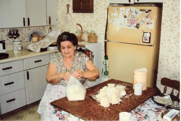 Grandma making gnocchi