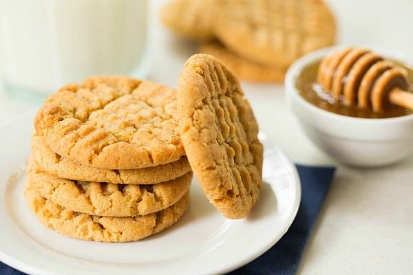 Honey-Peanut Butter Cookies by @browneyedbaker :: www.browneyedbaker.com