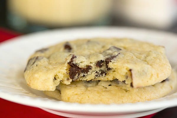 Dark Chocolate Chunk Eggnog Cookies by @browneyedbaker :: www.browneyedbaker.com