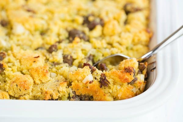 Sausage Cornbread Stuffing Recipe | Thanksgiving Recipes