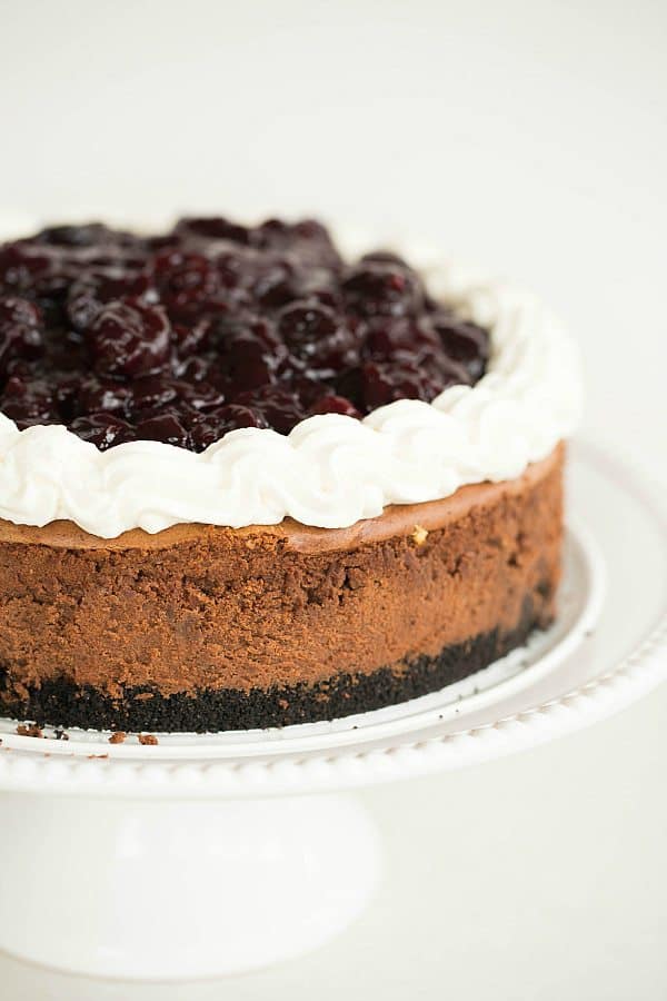 Black Forest Cheesecake by @browneyedbaker :: www.browneyedbaker.com