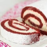 Red Velvet Roll Cake with White Chocolate-Cream Cheese Frosting | browneyedbaker.com #recipe #ValentinesDay