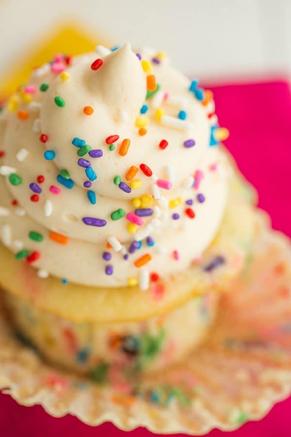 Homemade Funfetti Cupcakes (from scratch!) | browneyedbaker.com #recipe #cupcakes