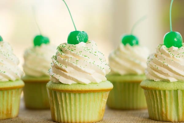 Shamrock Shake Cupcakes | browneyedbaker.com #recipe #StPatricksDay