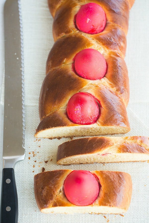 Greek Easter Bread [Tsoureki] | browneyedbaker.com #recipe #Greek #Easter