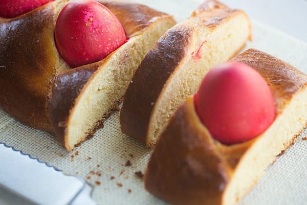Greek Easter Bread [Tsoureki] | browneyedbaker.com #recipe #Greek #Easter