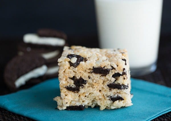 OREO Rice Krispies Treats | browneyedbaker.com #recipe