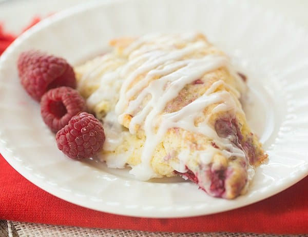 Meyer Lemon-Raspberry Scones | browneyedbaker.com #recipe #MothersDay