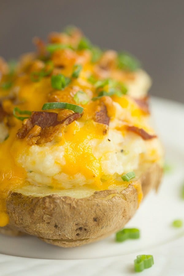 The Best Twice Baked Potatoes | browneyedbaker.com #recipe